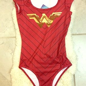 Women’s wonder woman themed bodysuit.